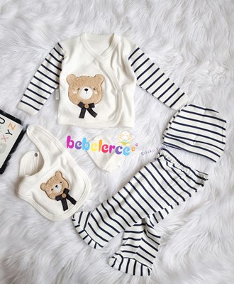 Çizgili bear 5 parça set