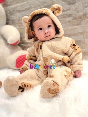 Unisex welsoft ayıcıklı tulum 
