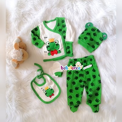 Kral kurbağa baskılı 5li set