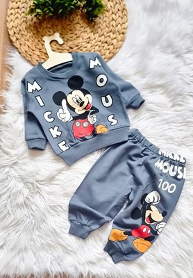 Mickey yazılı 2li takım 
