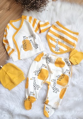 Zürafa desenli Kenya 5li set 