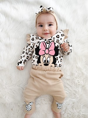 Leopar detaylı Mickey takım 