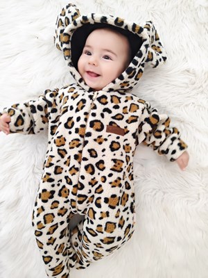 Leopar welsoft yumuşacık tulum