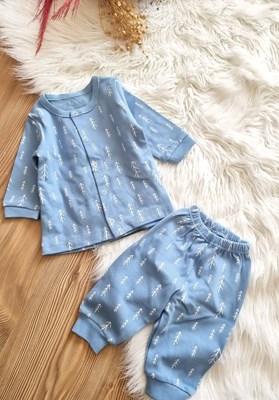 Önden çıtçıtlı pijama takımı 