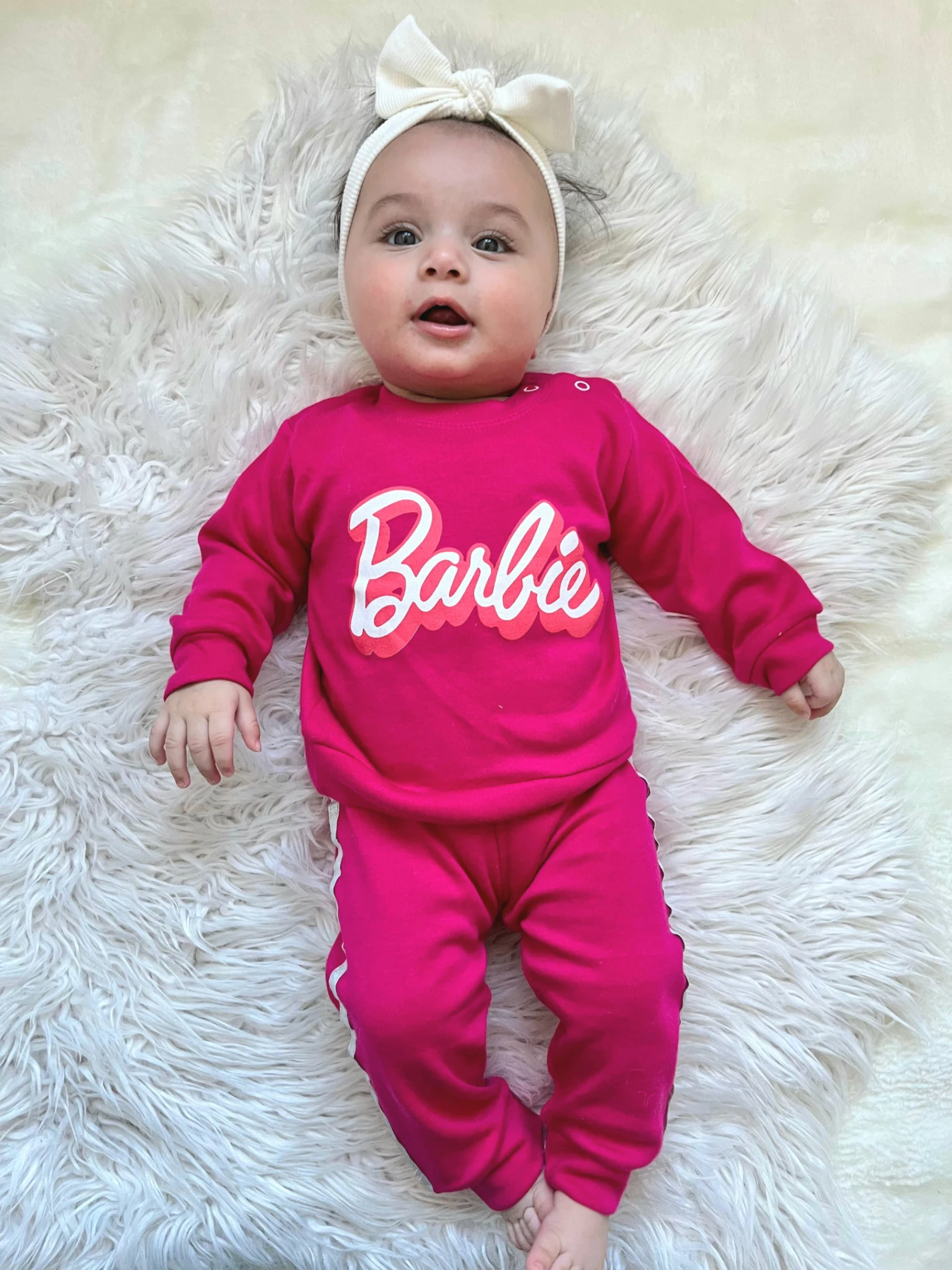 Barbi yazılı yaldız seritli 2 li takım 
