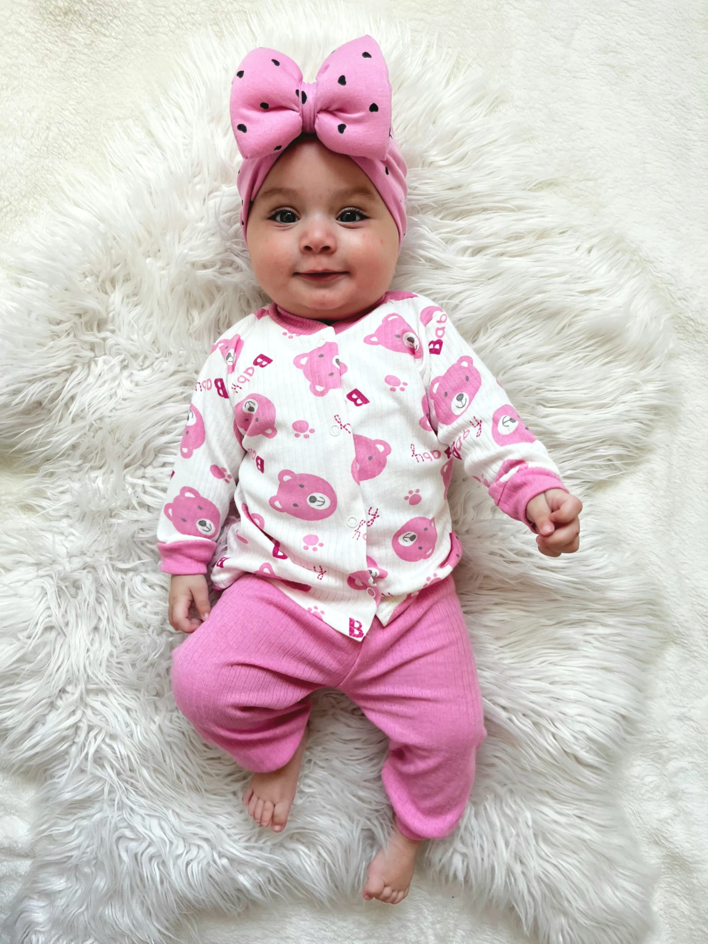 Baby bear önden çıtçıtlı pijama takımı  