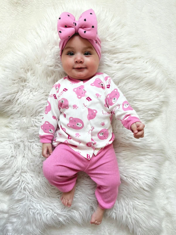Baby bear önden çıtçıtlı pijama takımı 
