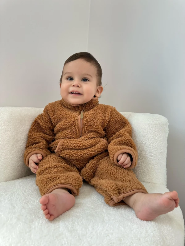 Kanguru cepli önden fermuarlı welsoft tulum