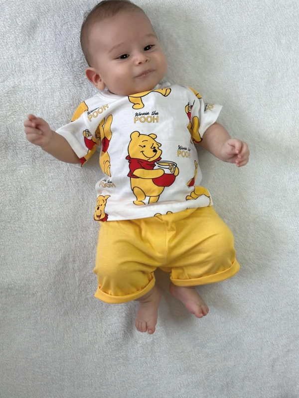 Winnie pooh yazlık şortlu takım