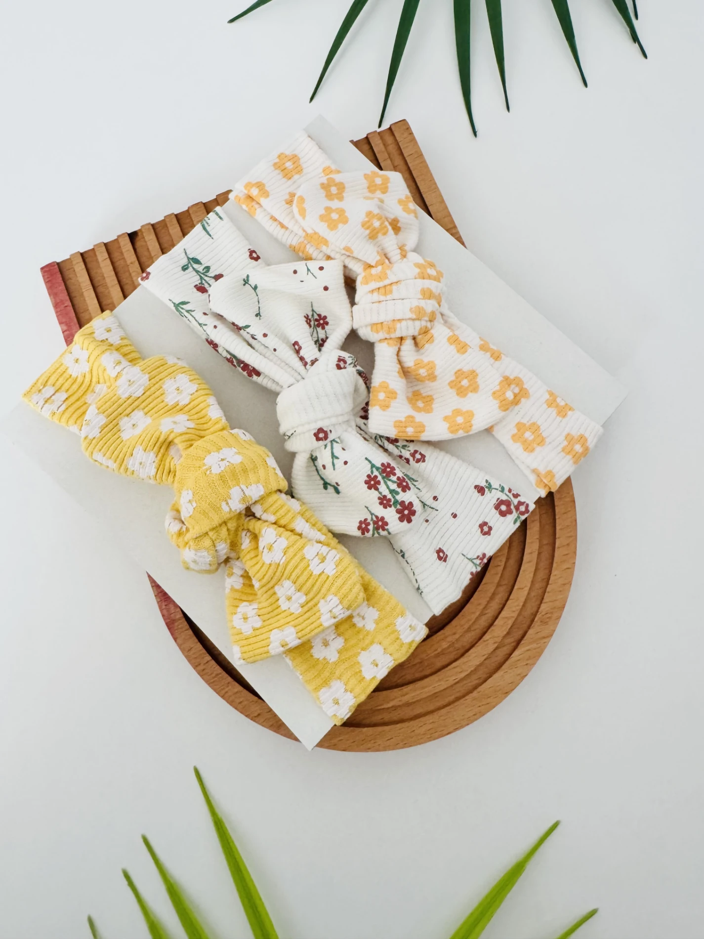 Bahar çiçekleri desenli 3 lü bandana seti