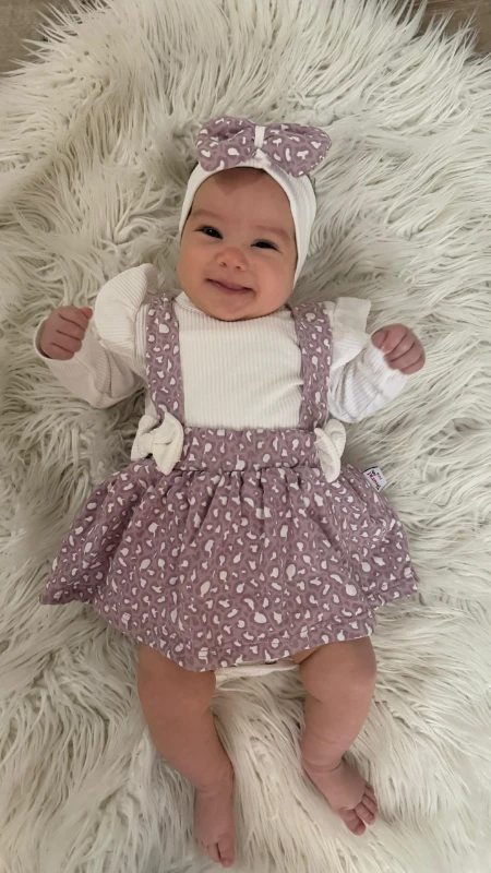 Fiyonk Detaylı Bandanalı Elbise & Body Takımı