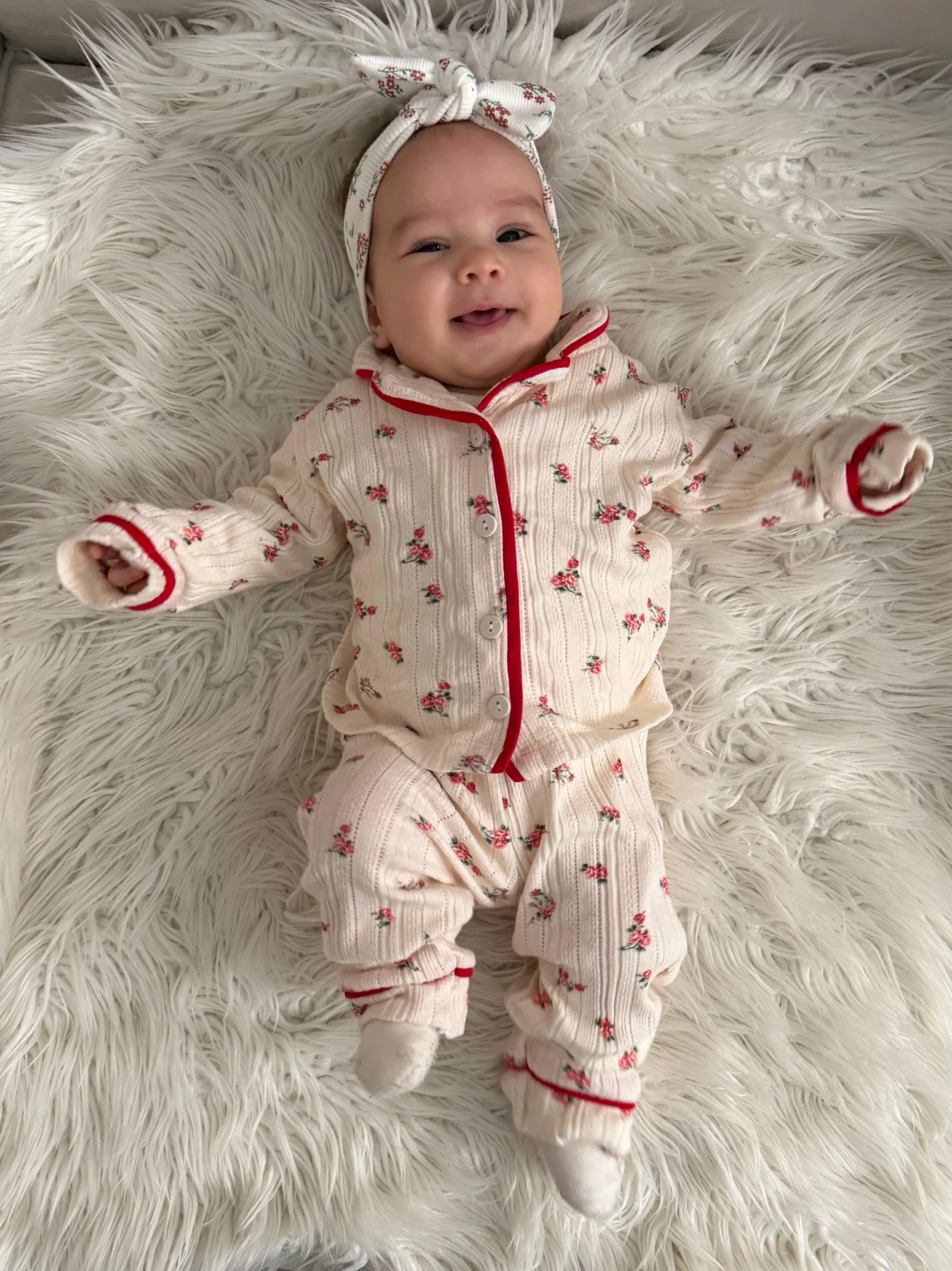 Çıtır Çiçek Önden Düğmeli Pijama Takımı