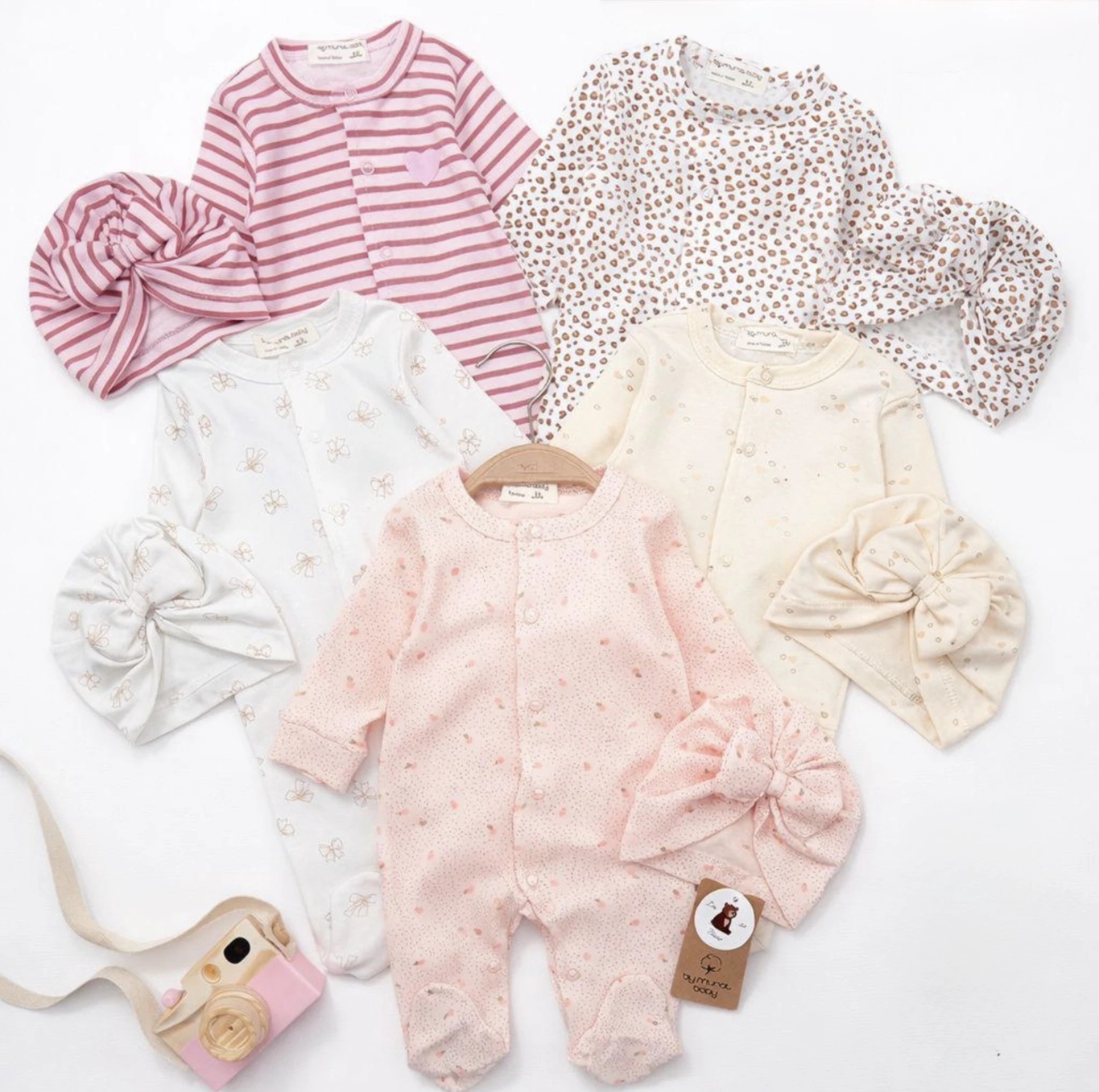 Rengarenk boneli 5 li tulum seti 