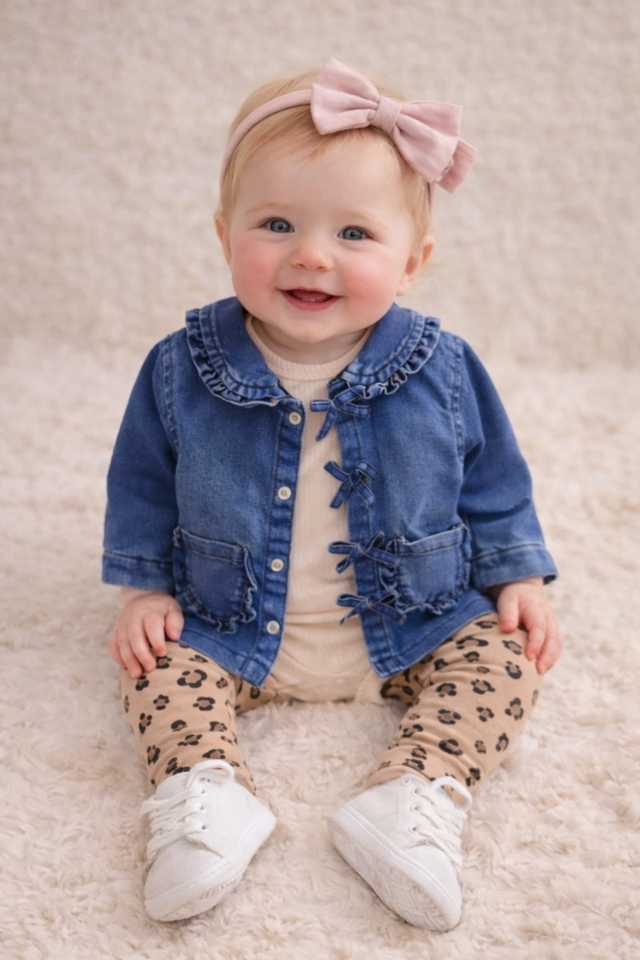 Denim çeket body & leoparli alt takımı  