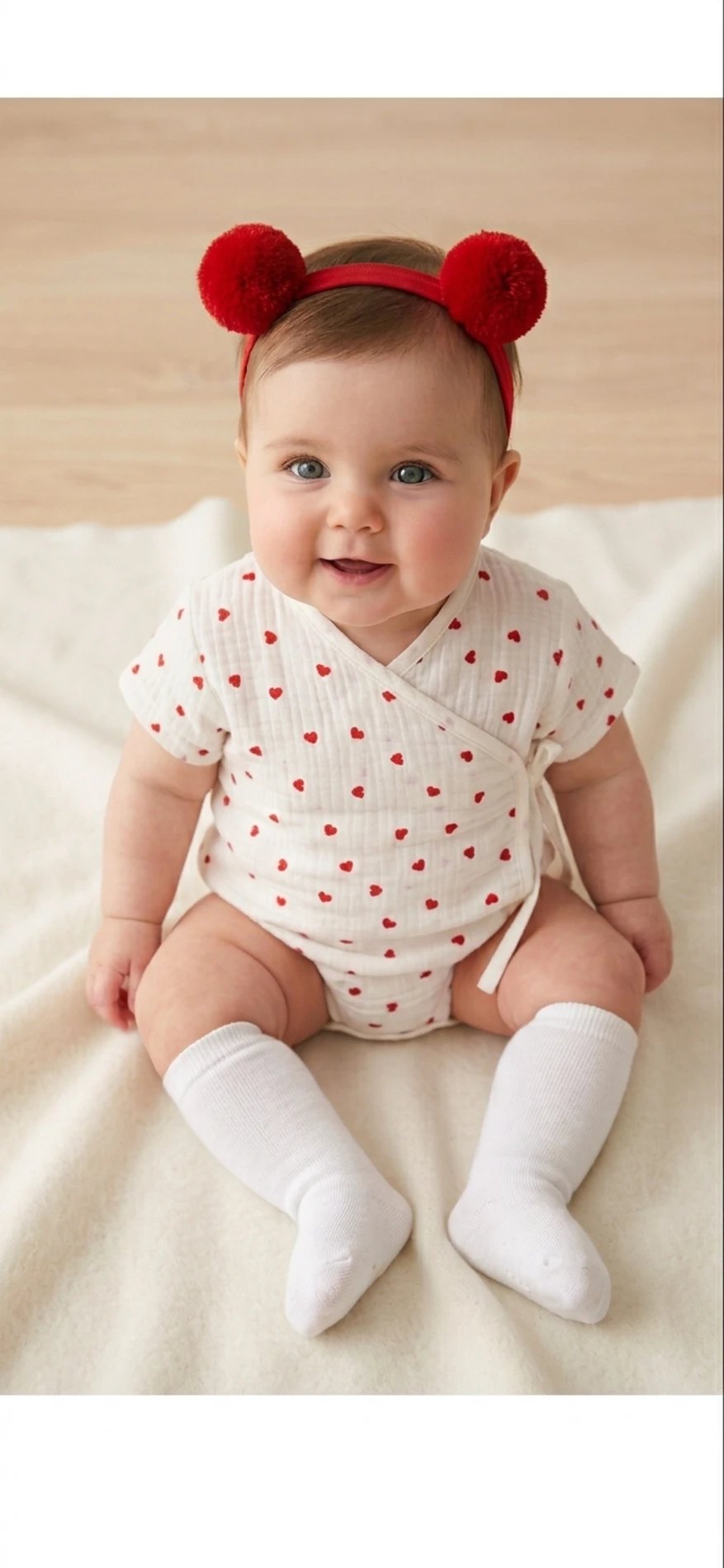 Kruveze minik kalpli müslin romper