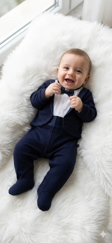 Premium Papyonlu ayaklı smokin tulum